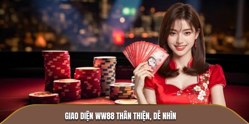 Giao diện WW88 thân thiện, dễ nhìn